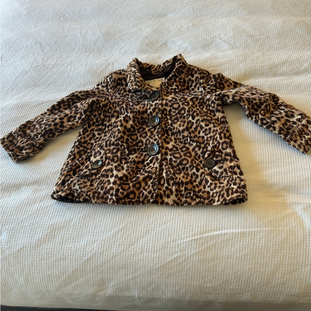 GAP Kids Leopard Print Jacket with back pleat